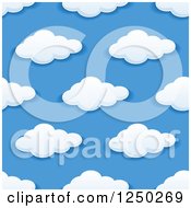 Clipart Of A Seamless Background Pattern Of Clouds Royalty Free Vector Illustration