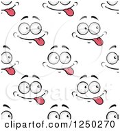 Clipart Of A Seamless Background Pattern Of Goofy Faces Royalty Free Vector Illustration