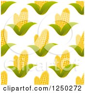 Clipart Of A Seamless Background Pattern Of Corn On The Cob Royalty Free Vector Illustration