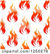 Clipart Of A Seamless Background Pattern Of Red Flames Royalty Free Vector Illustration
