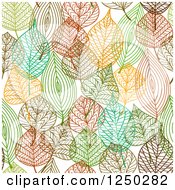 Poster, Art Print Of Seamless Background Pattern Of Autumn Leaves