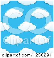 Poster, Art Print Of Seamless Background Pattern Of Clouds