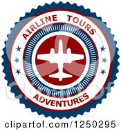 Poster, Art Print Of Airline Tours Adventures Label