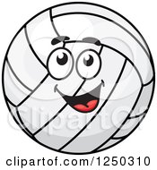Clipart Of A Volleyball Character Royalty Free Vector Illustration