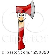 Clipart Of A Red Axe Character Royalty Free Vector Illustration
