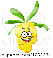 Clipart Of Yellow Berries Royalty Free Vector Illustration
