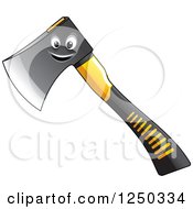 Clipart Of A Happy Axe Royalty Free Vector Illustration
