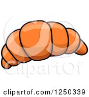 Clipart Of A Croissant Royalty Free Vector Illustration