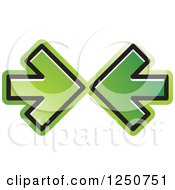 Poster, Art Print Of Two Green Arrows Pointing At Each Other