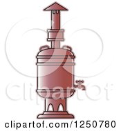 Clipart Of A Copper Tea Boiler Royalty Free Vector Illustration by Lal Perera