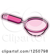 Clipart Of A Pink Tea Strainer Royalty Free Vector Illustration