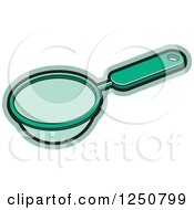 Clipart Of A Green Tea Strainer Royalty Free Vector Illustration