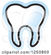 Clipart Of A Tooth Icon Royalty Free Vector Illustration