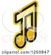 Poster, Art Print Of Yellow Music Note