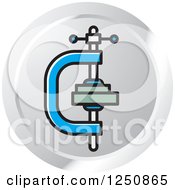 Clipart Of A Vice Grip Clamp Icon Royalty Free Vector Illustration