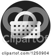 Poster, Art Print Of Grayscale Shopping Basket Icon