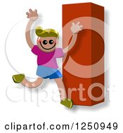 Clipart Of A 3d Capital Letter I And Happy Running Boy Royalty Free Illustration by Prawny