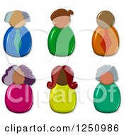 Clipart Of 3d Male And Female Avatars Royalty Free Illustration by Prawny