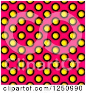 Poster, Art Print Of Background Of Yellow Polka Dots On Pink