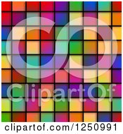 Clipart Of A Background Of Colorful Tiles Royalty Free Illustration