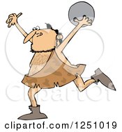 Caveman Running With A Bowling Ball