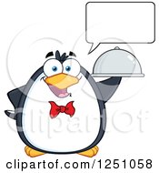 Poster, Art Print Of Talking Penguin Character Waiter