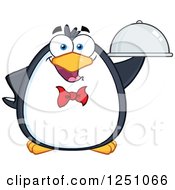 Poster, Art Print Of Penguin Character Waiter