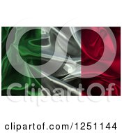 Poster, Art Print Of 3d Crumpled Italian Flag Background