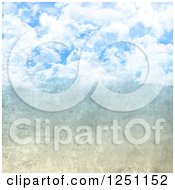 Poster, Art Print Of Scratched Background Merging Into Cloudy Sky