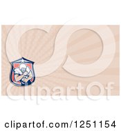 Clipart Of A Football Player Business Card Design Royalty Free Illustration