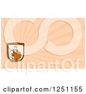 Clipart Of A Bartender Carrying A Beer Keg Business Card Design Royalty Free Illustration