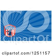 Clipart Of A Patriotic American Basketball Business Card Design Royalty Free Illustration
