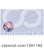 Clipart Of A Construction Worker Business Card Design Royalty Free Illustration