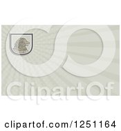 Clipart Of A Lion Shield Business Card Design Royalty Free Illustration