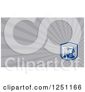 Clipart Of A Power Lineman Business Card Design Royalty Free Illustration