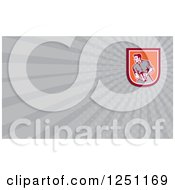 Clipart Of A Rugby Player Business Card Design Royalty Free Illustration