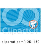 Clipart Of A Volleyball Business Card Design Royalty Free Illustration