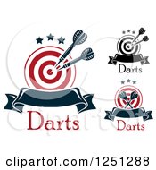 Poster, Art Print Of Targets With Throwing Darts And Banners
