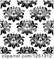 Poster, Art Print Of Seamless Black And White Background Pattern