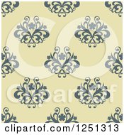 Clipart Of A Seamless Floral Background Pattern Royalty Free Vector Illustration