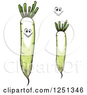 Clipart Of Parsnips Royalty Free Vector Illustration