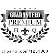 Poster, Art Print Of High Quality Black And White Premium Guarantee Label