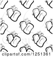 Clipart Of A Seamless Black And White Bar Soap Background Pattern Royalty Free Vector Illustration