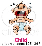 Poster, Art Print Of Crying Baby With Child Text
