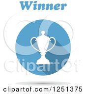 Clipart Of A Trophy With Winner Text Royalty Free Vector Illustration