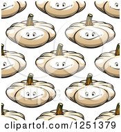 Poster, Art Print Of Seamless Happy White Pumpkin Background Pattern