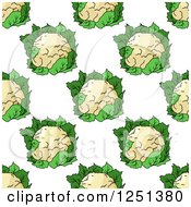 Clipart Of A Seamless Background Pattern Of Cauliflower Royalty Free Vector Illustration