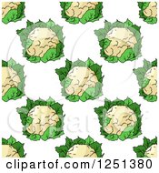 Poster, Art Print Of Seamless Background Pattern Of Cauliflower