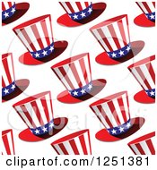 Poster, Art Print Of Seamless Uncle Sam Top Hat Background Pattern