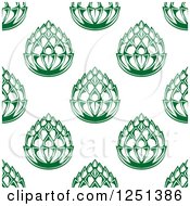 Seamless Background Pattern Of Green Beer Hops